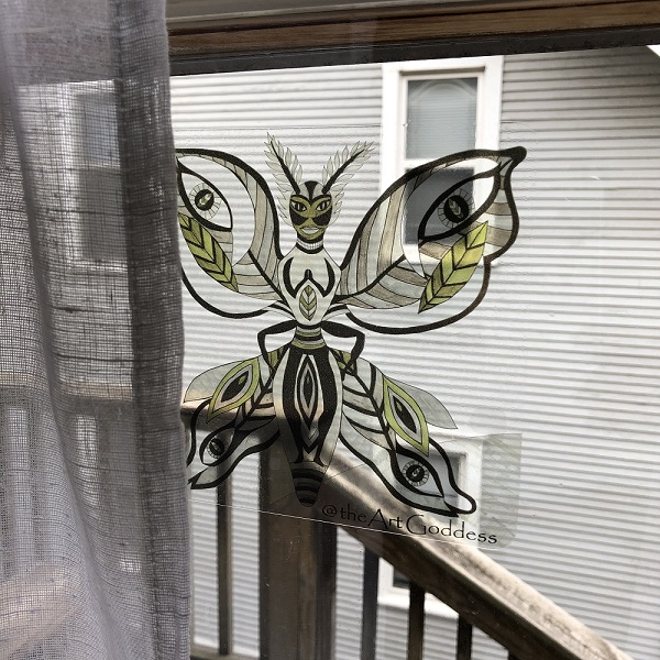 Butterfly Goddess Window Cling