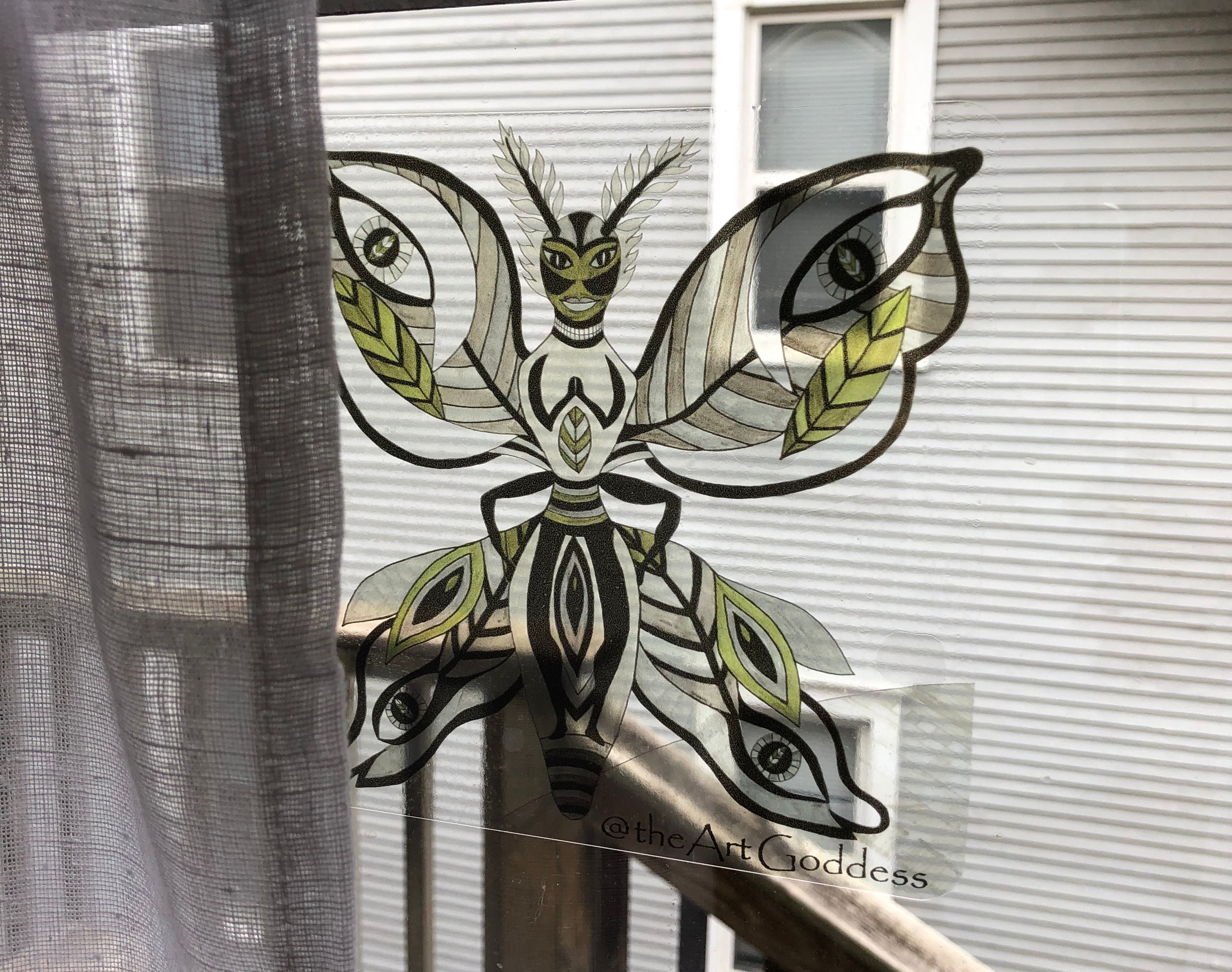 Butterfly Goddess Window Cling