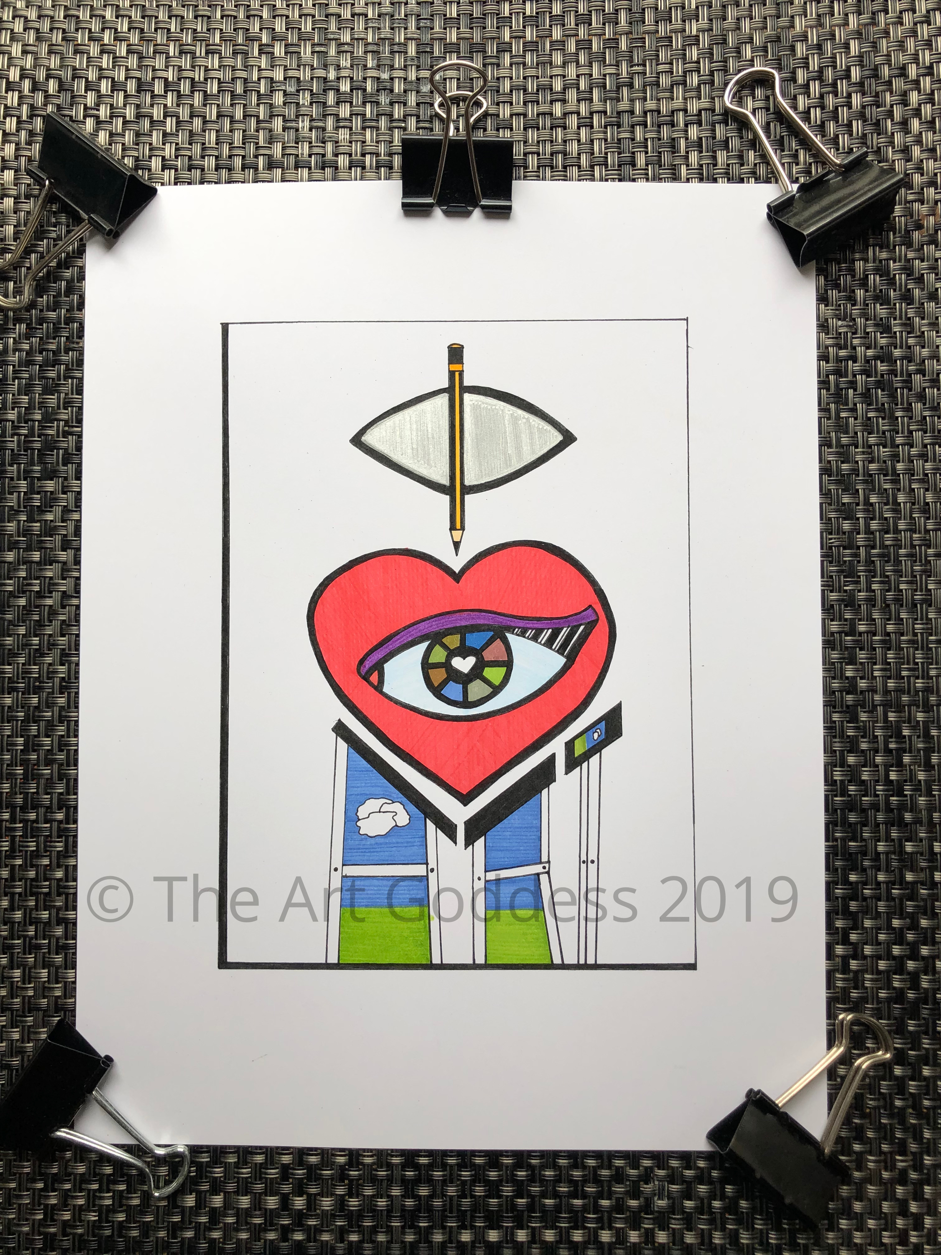 Eye Heart Art Print - Four Color
